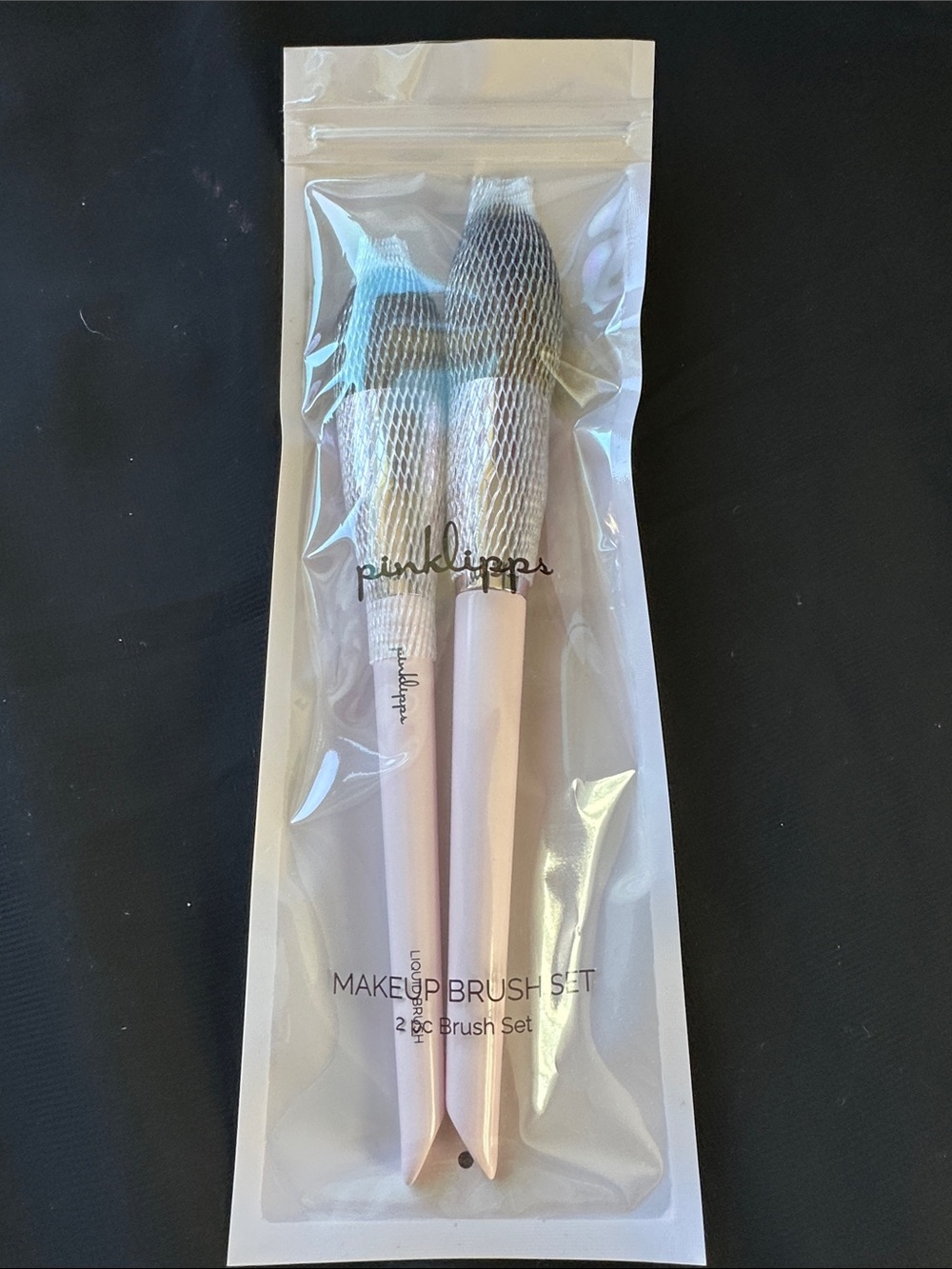 Pinklips Pink Makeup Brush Set - 2pc Women Brushes